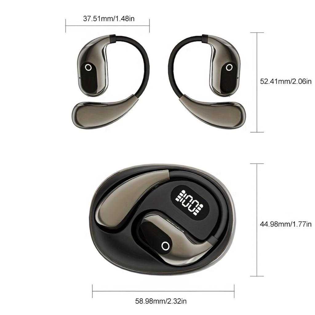 144 Language AI Voice Translation Headphones - Real-time Three In One OWS Translation Device with Wireless, Rechargeable Battery and USB Charging
