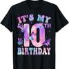 It's My 10th Birthday Butterfly Theme 10 Year Old Party Girl T-Shirt