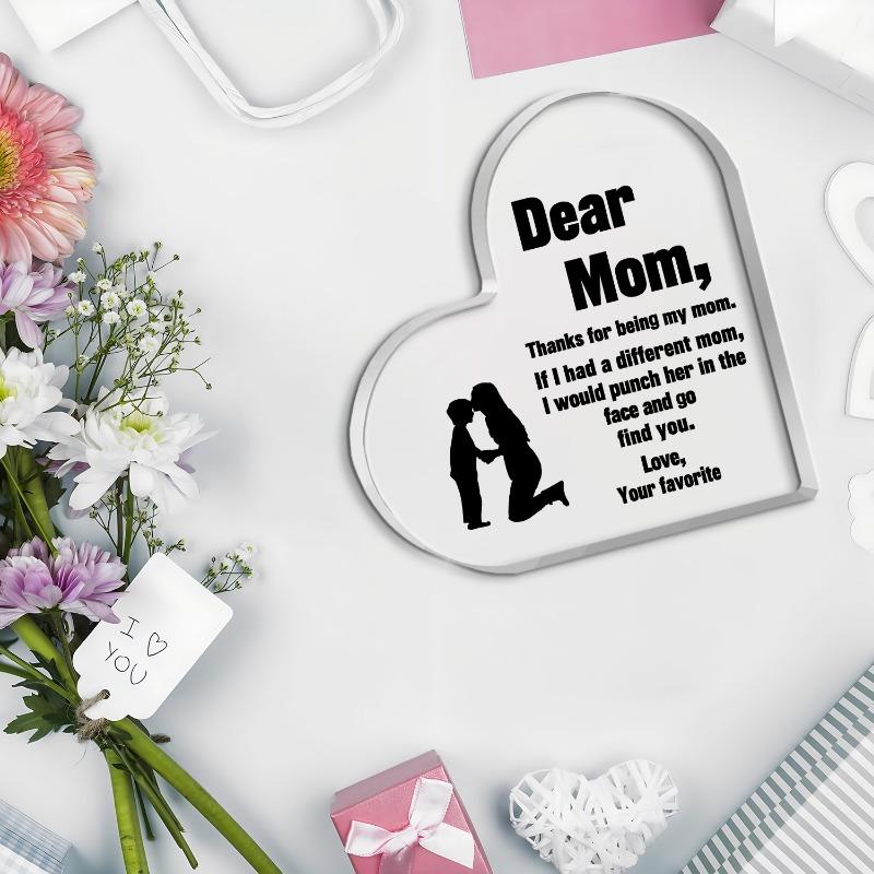 Best Mother Heart Plaque - Grateful Birthday Gift for All Mother Figures