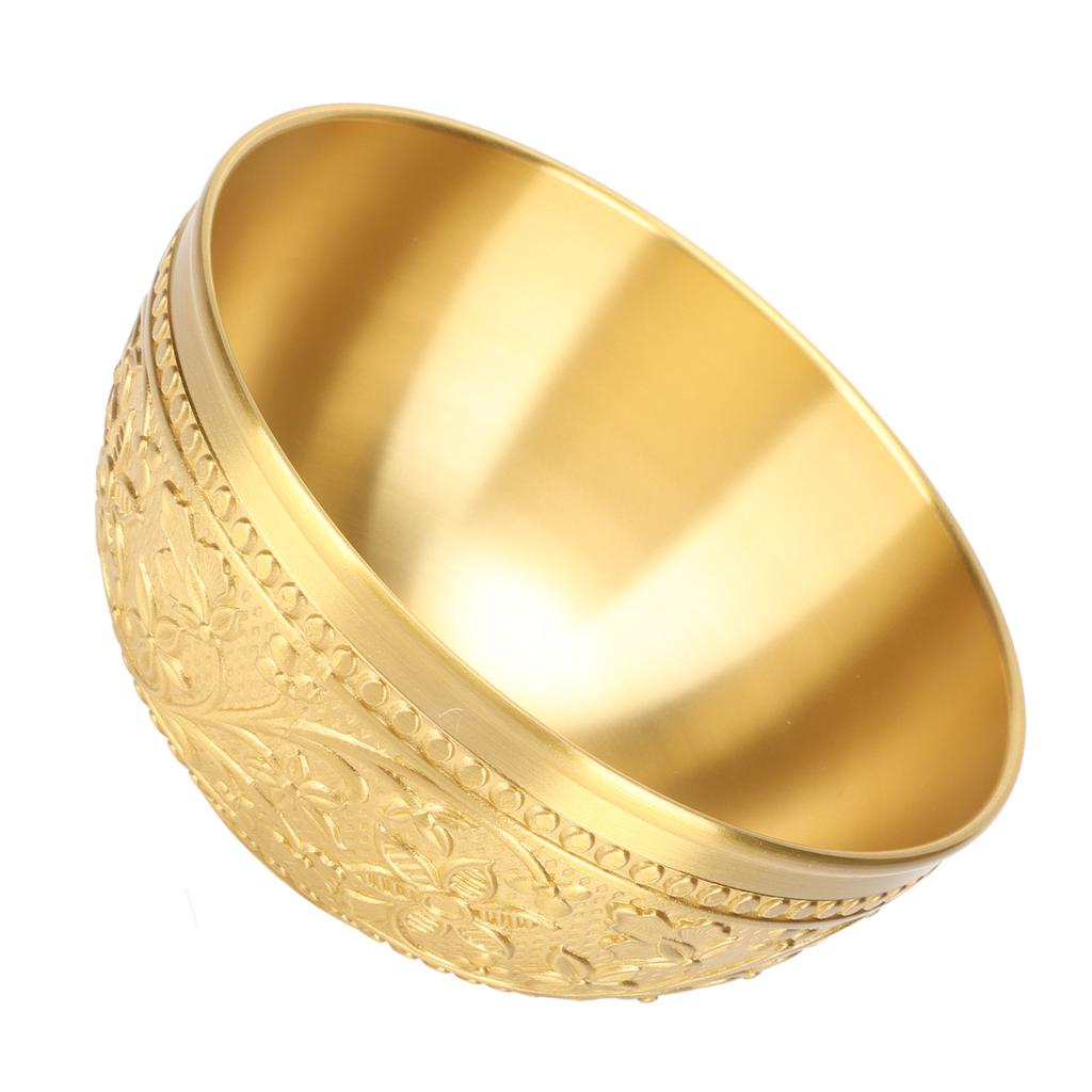 Brass Decorative Bowl Retro Exquisite Unique Carved Design Brass Bowl for Table Home Decoration