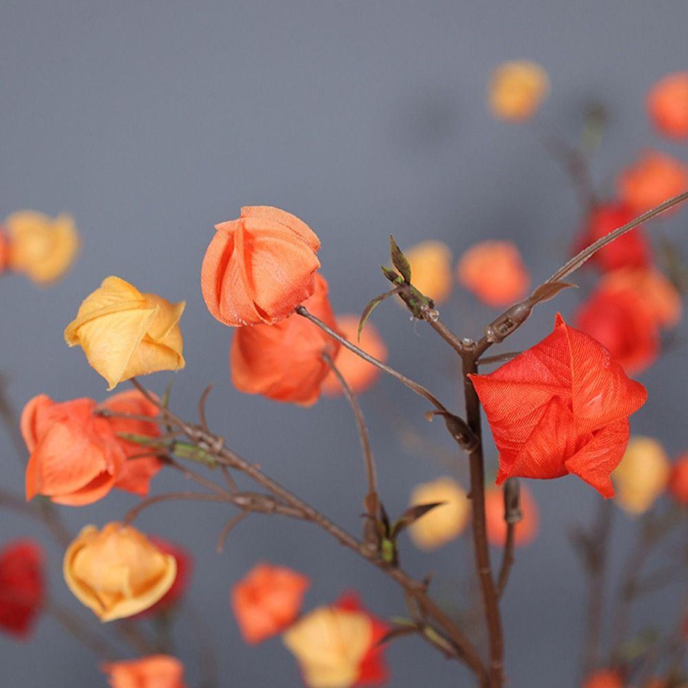 Realistic Artificial Lantern Flower Handmade Real Touch Simulation Enkianthus Chinensis Elegant Fake Plants