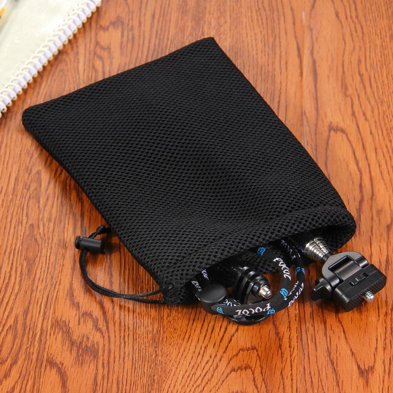 Breathable Mesh Organiser Pouch for Sports Camera Gear Nylon Camera Accessories Storage Bag for Travel Adventure