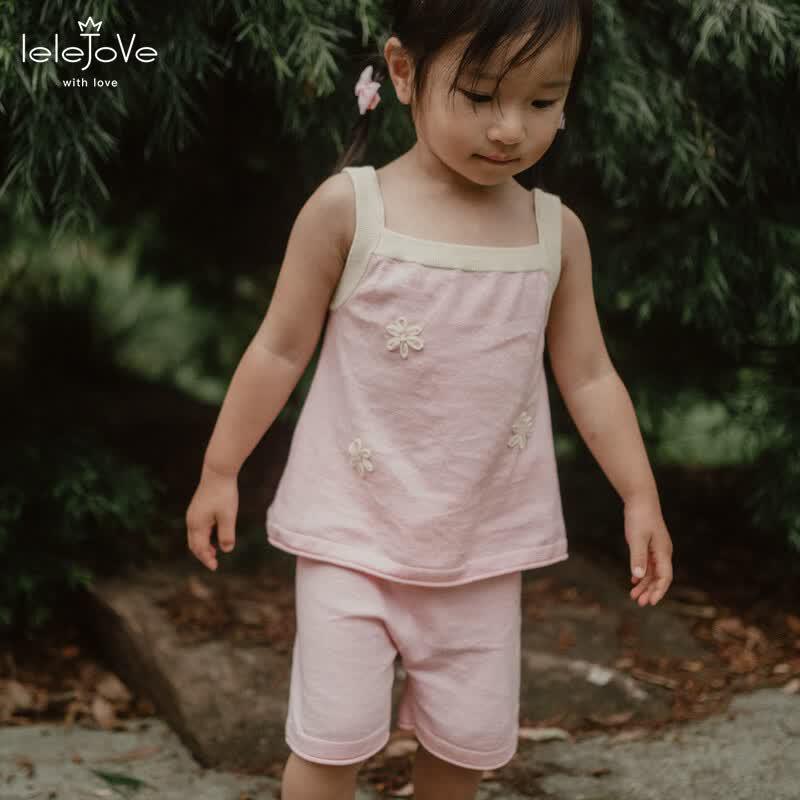 LELE JOVE Baby Girl 3D Knit Jacquard Shorts 130
