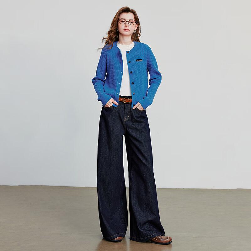 Chuyu Women's College Style Cable Knit Cardigan