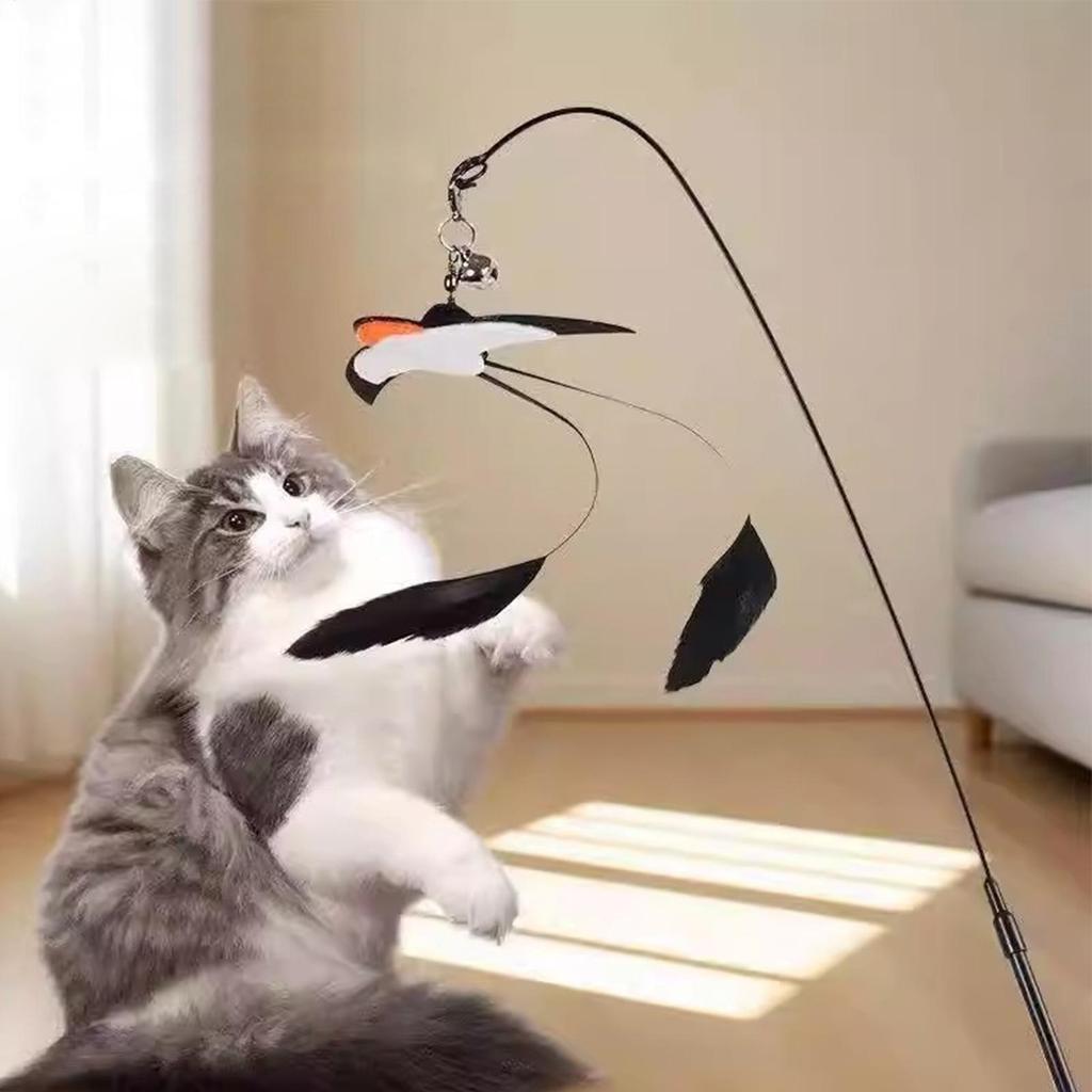 Kattspöle Svala Design Berikande Aktiviteter Kattpinneleksak Med Bjällra För Inomhus Hem Vardagsrum Lägenhet Träning