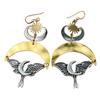 Moon and Moth Earrings Featuring Unique Design Symbolizing Change and Rebirth Pendant Earrings Alloy Texture for Women