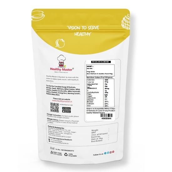 Healthy Master Almonds (1 Kg) 100% Natural Premium Californian Almonds | Naturally Dried Nuts  | Tasty & Crunchy for Your Brain and Heart