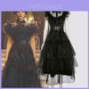 Addams Family Wednesday Costume Anime Ball Women Uniform Outfit Dress Suit