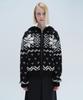 Diagonal Nordic Hoodie Zip Up (Black)
