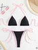 Sexy Zweiteiliger Bikini im Neckholder-Stil, Europäisch & Amerikanisch - Damen Bademoden Kollektion 2026