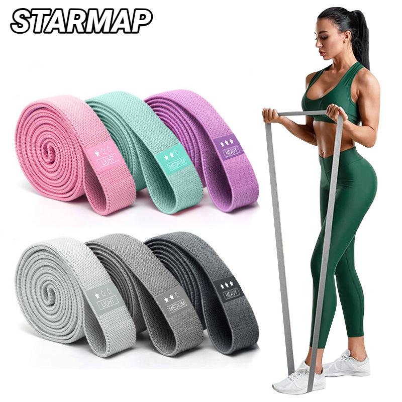 Long Resistance Loop Band Set Unisex Fitness Yoga Elastic Bands Hip Circle Thigh Squat Workout Cloth Legs Butt Exercise 3