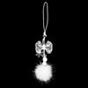 1Pc Snowflake Keychain Bow Phone Chain Hair Ball Mao Qiu Keychain Pendant Snowflake Bead String Key Buckle Chain