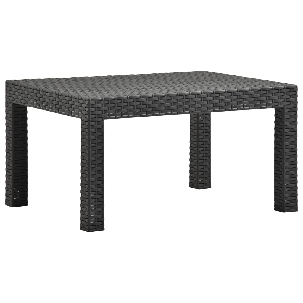 Gartentisch Anthrazitgrau 58 x 58 x 41 cm PP Rattan-Optik