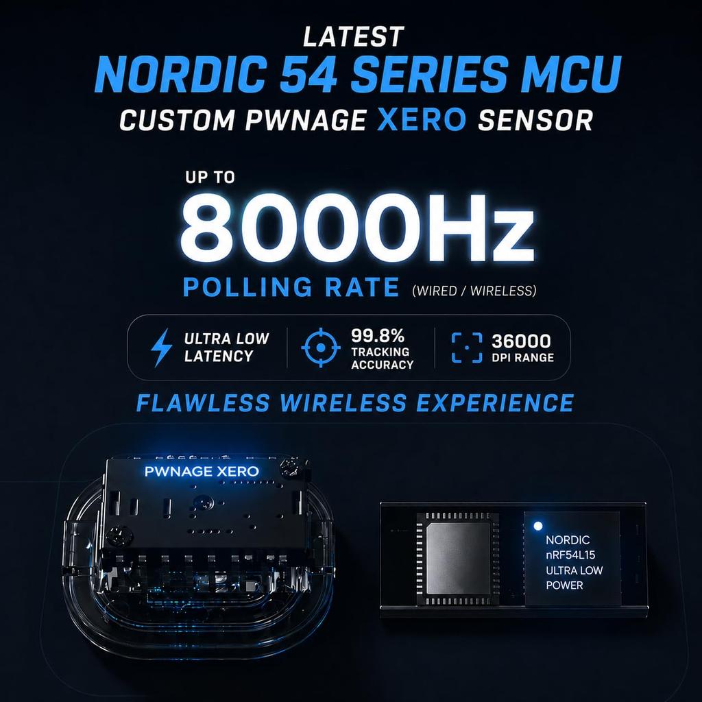 Pwnage Wireless Gaming Mouse Ultra Custom Pro Symm 3 White Wireless Gaming Authorized Japanese Distributor Warranty Included - Ultra-lightweight