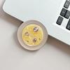 Korean Style Rhinestone Gemstone Phone Holder - Magnetic Round Finger Ring