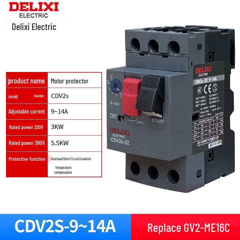 Delixi DZ108-20 Three-Phase Motor Protector Switch CDV2S Circuit Breaker CDP6-32