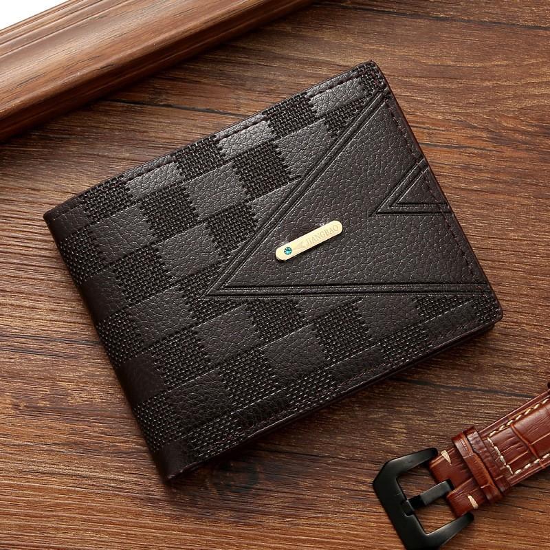 2025 new men's wallet, short style, wallet, youth horizontal style, light luxury, multi-card space.