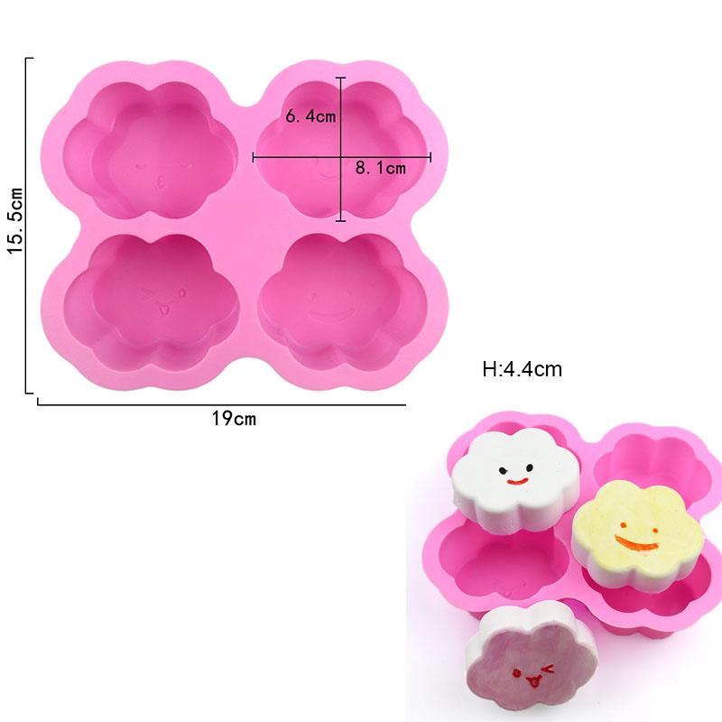 Cloud Silicone Mold For Soap Gummy 3D Rainbow Raindrop Weather Candy Chocolate Pudding Ice Cube Tray Cupcake Cake Decoration