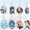 Blue Archive Acrylic Keychain Shizuko Kawaii Game Figure Backpack Key Ring Pendant Aru Shirako Saori Pendant Festival Gift