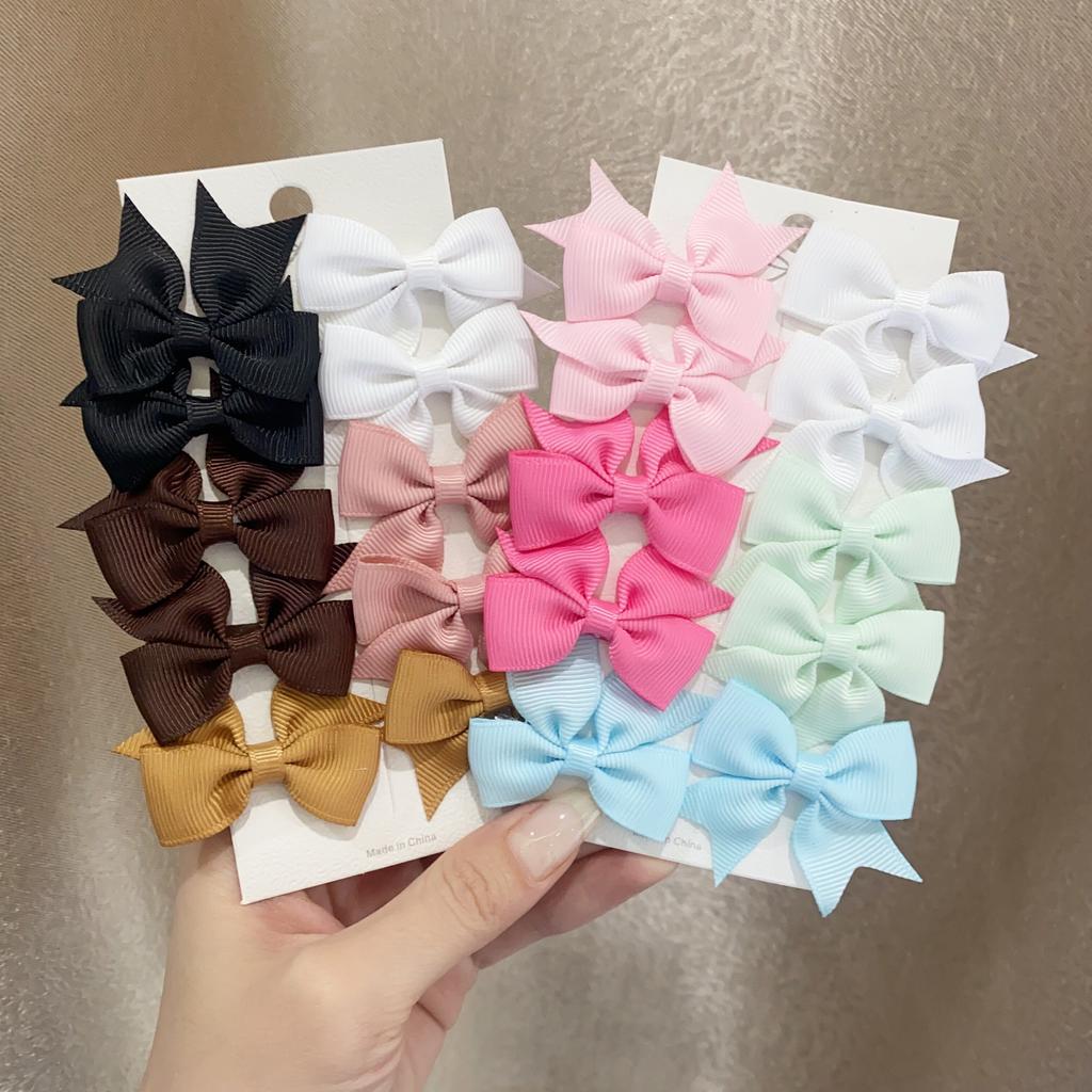 4/10/12Pcs Grosgrain Ribbon Hair Bows With Clip For Cute Baby Girls Colorful Hair Clips Hairpins Barrettes Kids Hair Accessories Quality