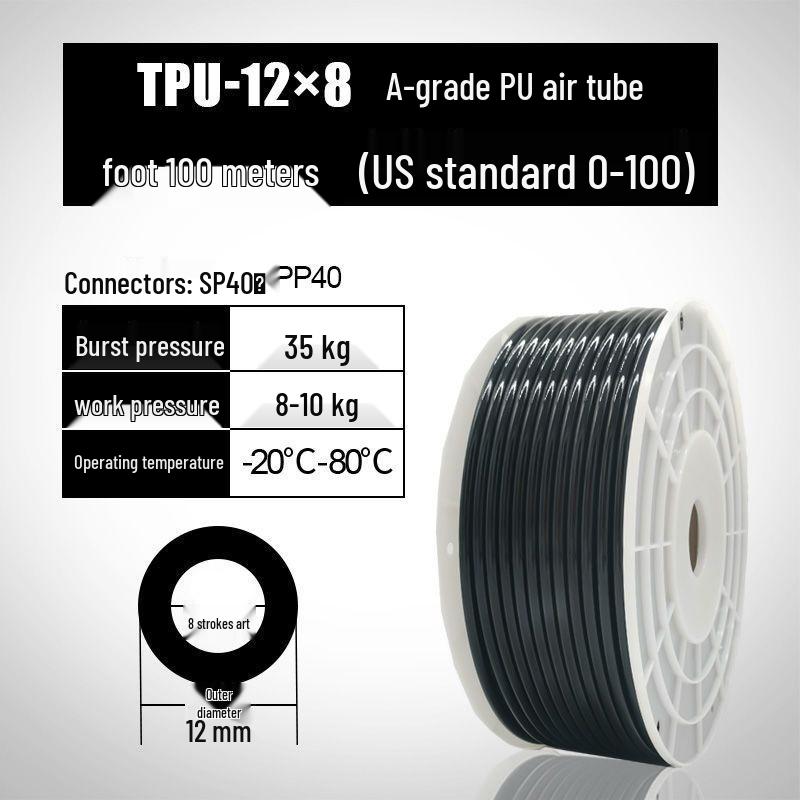 High-Pressure 8MM PU Pneumatic Air Hose for Air Compressors