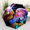 1Pz KPop Demon Hunters Ombrello Pieghevole Automatico, Ombrello Pieghevole Automatico con 8 Stecche, Pratico per l'Uso all'Aperto 057