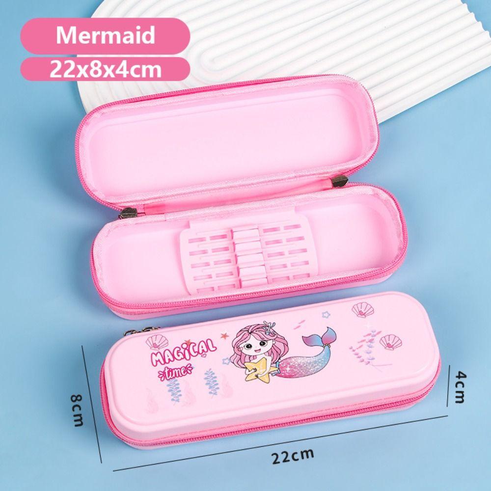 Multifunkční penál Dinosaurus/Raketa/Mořská panna Úložný box na psací potřeby Pouzdro na tužky Studentský dárek