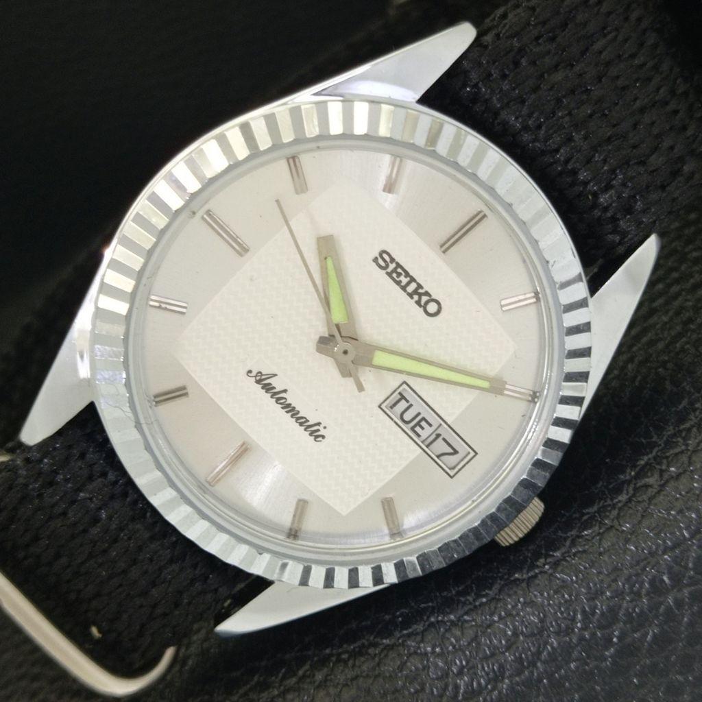 REFURBISHED VINTAGE SEIKO AUTOMATIC 6309A JAPAN MENS SILVER DIAL WATCH A701696-5 R206c-a701696