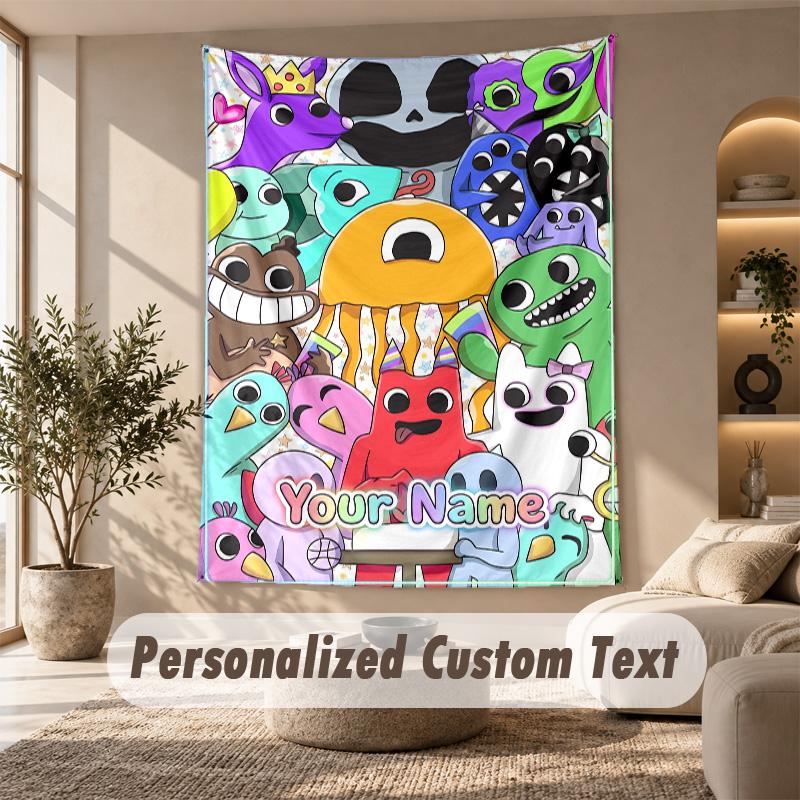 Arazzo Garten of Banban, Testo Personalizzato Personalizzabile, Arazzo da Appendere alla Parete per Soggiorno Decorazione Murale per la Casa