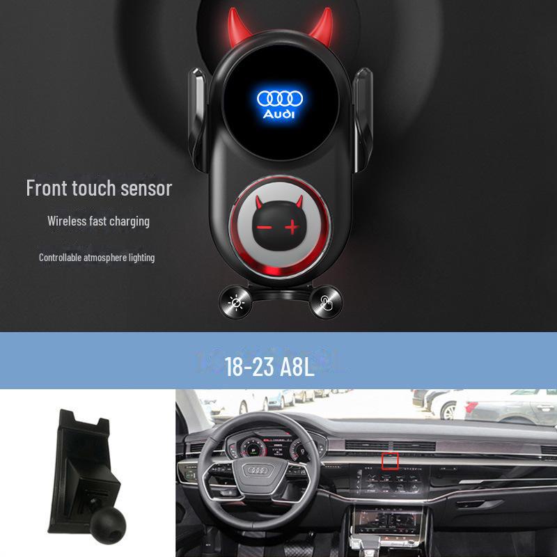 Wireless Charging Car Holder for A6LA4Q5LQ3: Auto-Clamping and Navigation