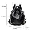 BUKESIYI Women's Mini Backpack, Large Capacity, Waterproof, PU Leather, Black, JP78242