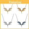 Elegant Angel Wings Necklace For Women Stylish Titanium Steel Lock Chain Jewelry