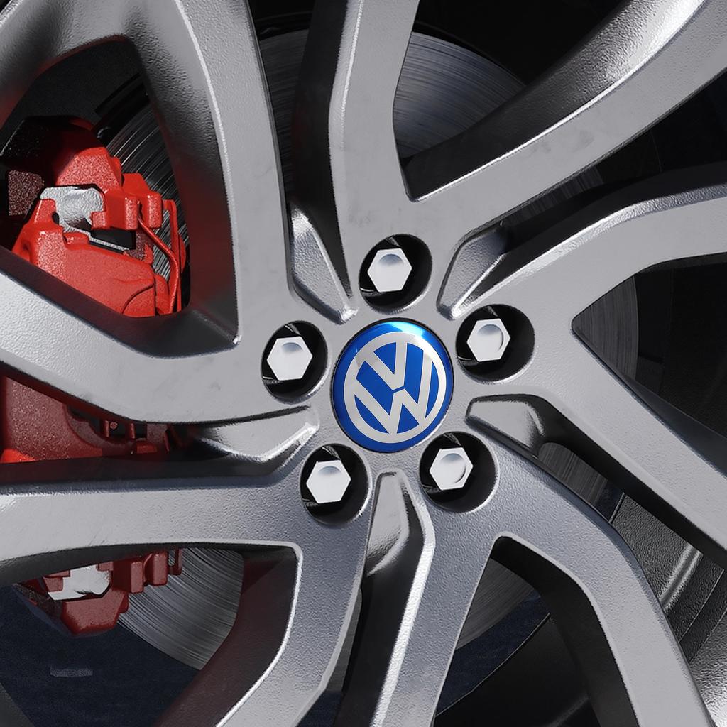 W1314PCS 56/60/65mm Car Wheel Center Hubcaps Sticker For Volkswagen GTI Polo Sharan Golf Scirocco Touran Touareg Jetta Tcross Tiguan