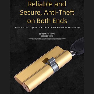 High Security Brass Cylinder Lock with Anti Theft Design and Fire Resistant Features for Interior Exterior Doors