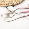 Drmfiy Spiegel Rosa Silber Besteck 6-teiliges Besteckset Edelstahl Set Tafelmesser Löffel Gabel Geschirr Küche Besteckset