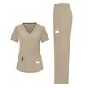 Completo da lavoro da donna ampio e comodo con scollo a V e maniche corte, con tasche multiple