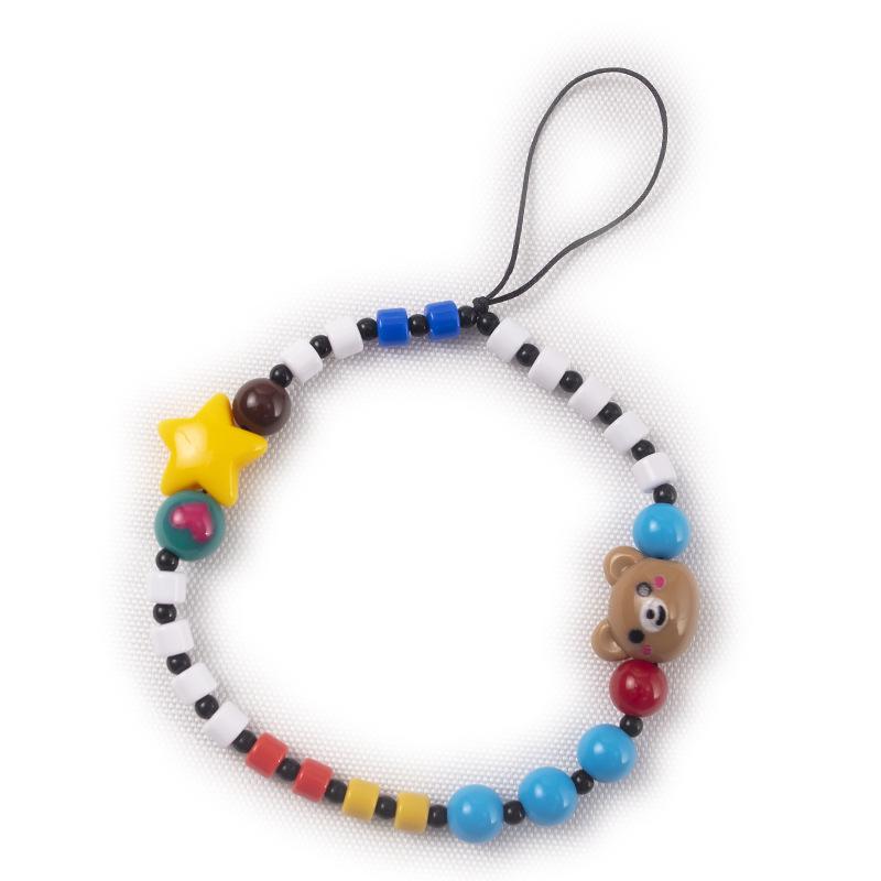 Top-Selling Colorful Beaded Phone Lanyard - Creative Anti-Lost Wrist Strap Charm for Girls