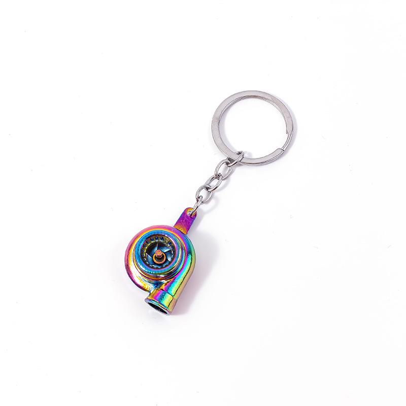 Creative Turbocharger Metal Keychain Pendant for Modified Auto Parts