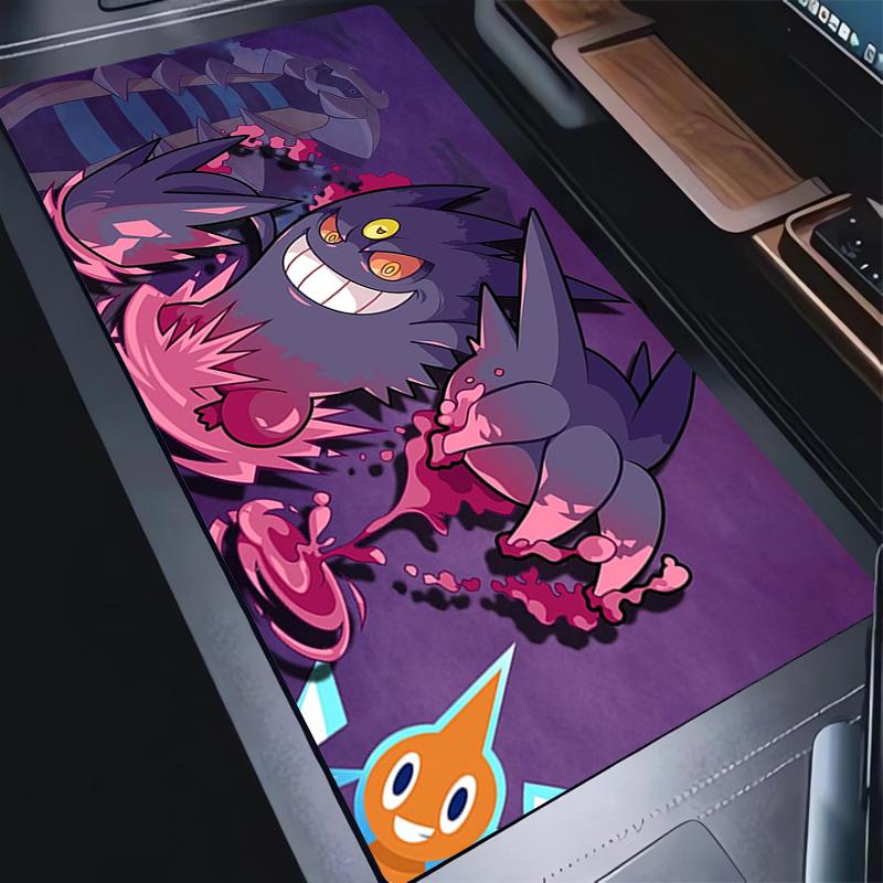Mouse Pad Pokemon Gengar Anime Carpe Large Gamer Computer Mausepad Varmilo Keyboard Gaming Accessories Extended Desk Mat
