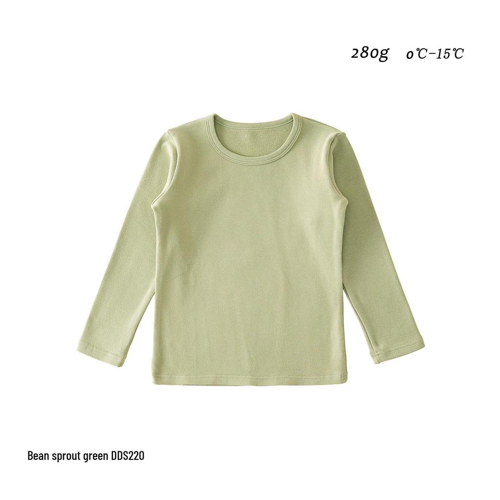 Children's Class A Pure Cotton Long Sleeve T-shirt - Autumn/Winter Round Neck Base Layer for Boys and Girls.