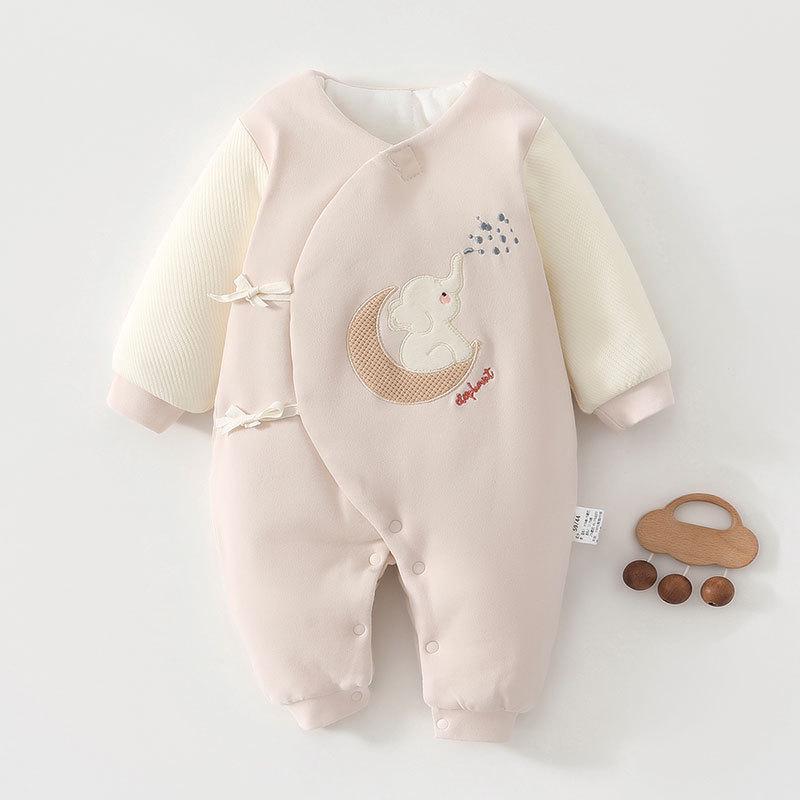 Garden Little Rabbit 120g Pure Cotton Padded Butterfly Bodysuit for Newborns - Autumn/Winter Collection