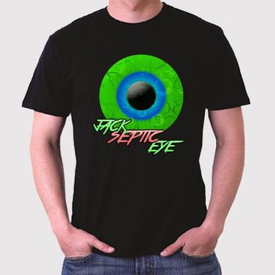 Camiseta Unisex Negra con Logo de Ojo de Vlogger Famoso Jacksepticeye