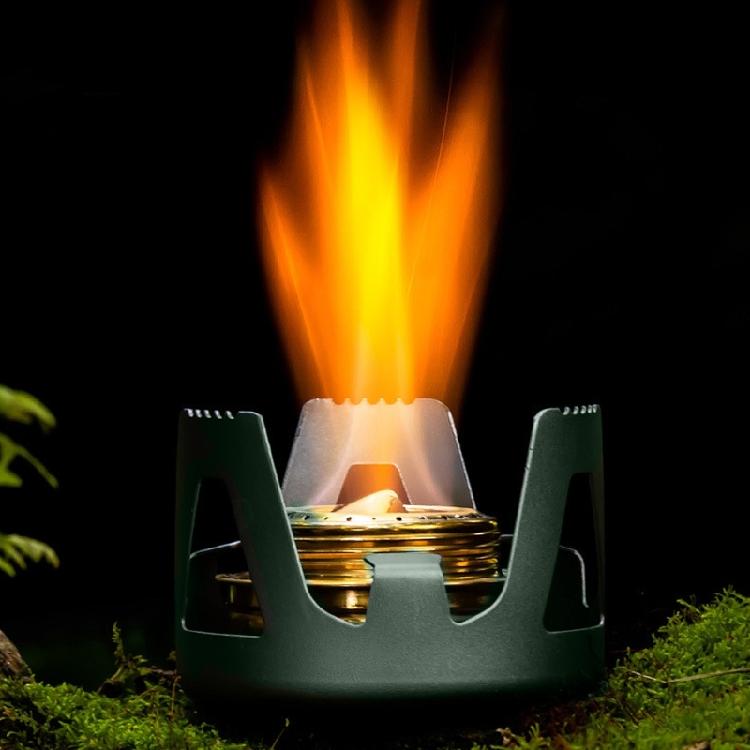 Portable Aluminum Alloy Alcohol Stove with Lid Outdoor Camping Picnics Stove