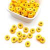 Diy Soft Pottery Bead Separation Mixed Color Fruit Cartoon English Letters Perforated Loose Beads, Sliced Bracelet Material