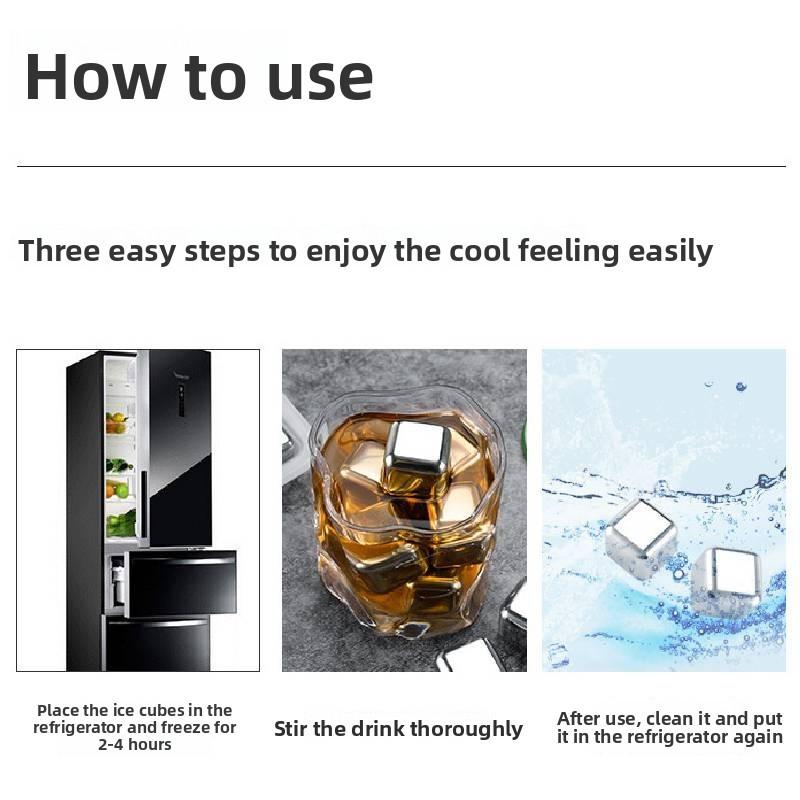 Moderne Edelstahl-Whiskey-Eiskugeln Mit Gefrierfestem Kasten Für Bar-Dekoration