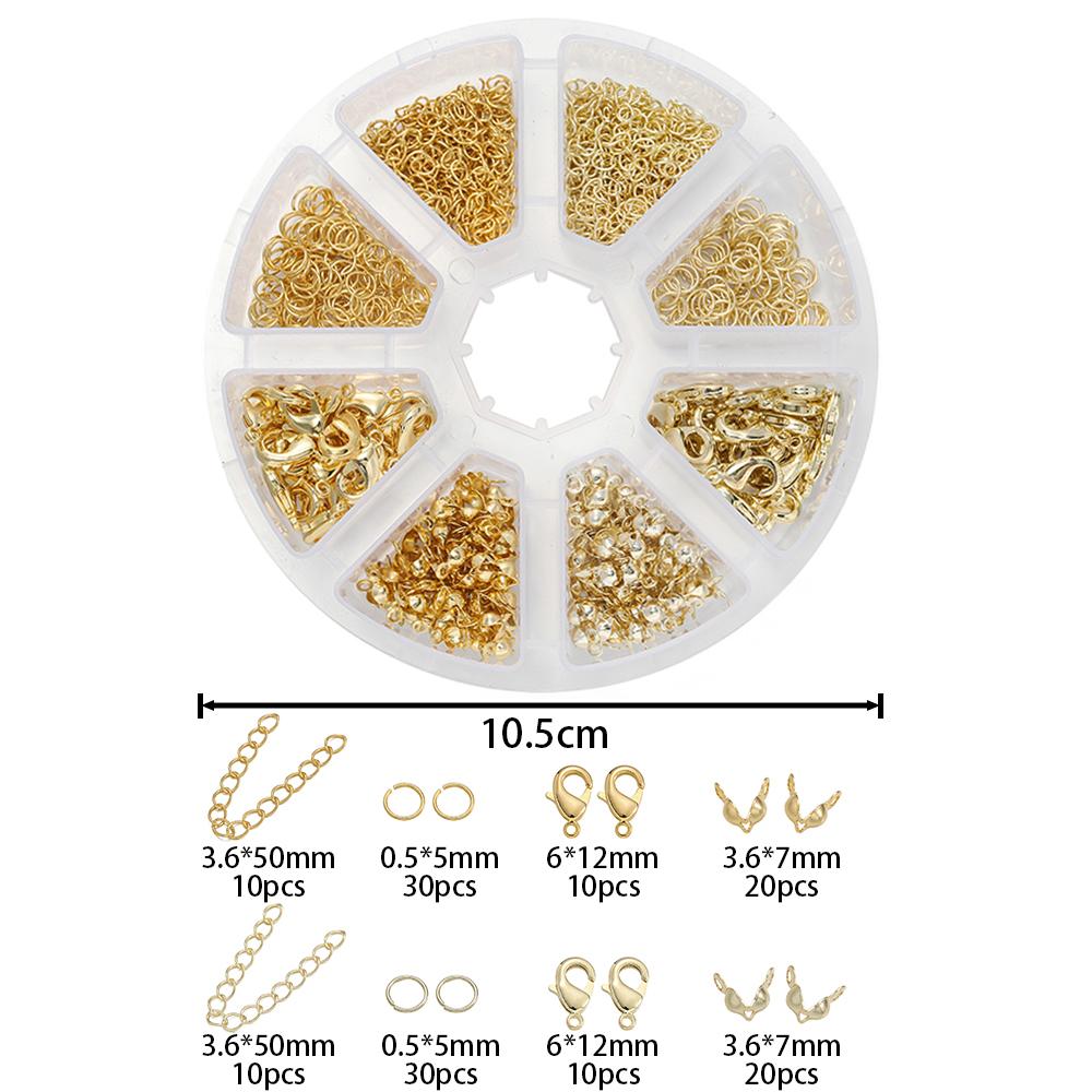 1pcs/lot 14K/18K Gold Plated Lobster Clasps Open Jump Rings Extension Chain For DIY Bracelet Necklace Jewelry Making Accessories