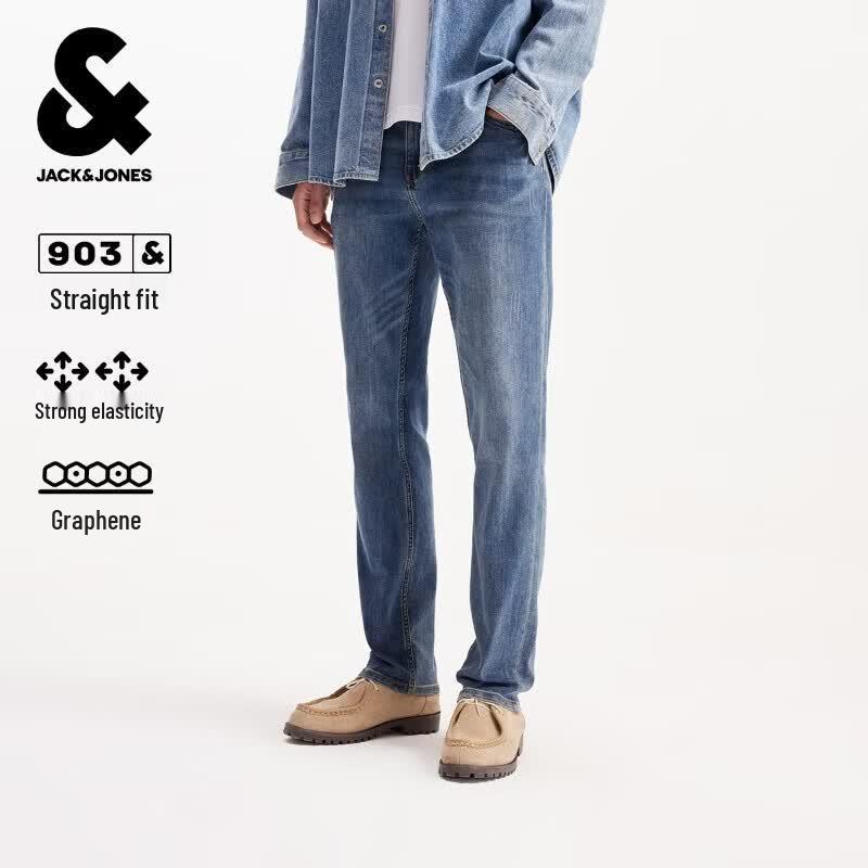 Jack & Jones Men's Autumn Straight Fit Elastic Jeans