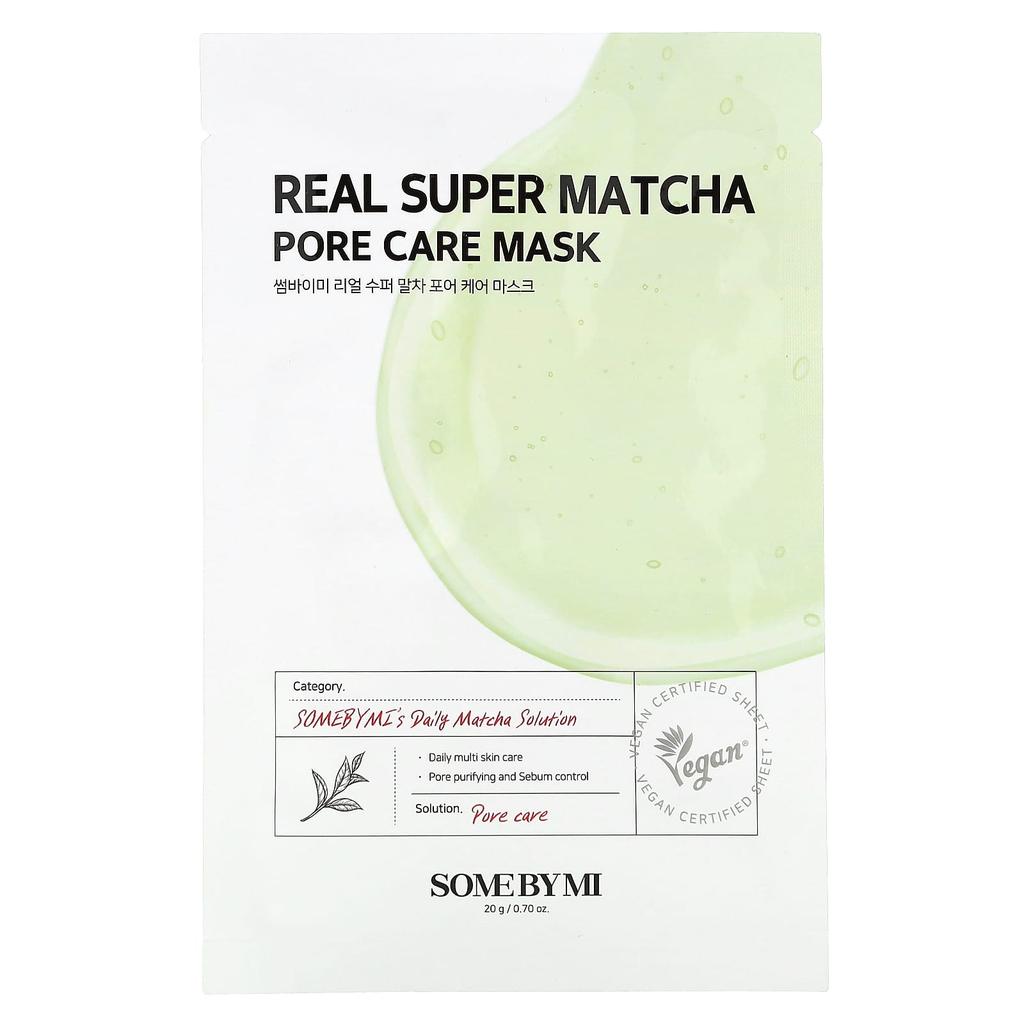 Real Super Matcha Pore Care Beauty Mask, 1 Sheet, 20G(0.7Oz)