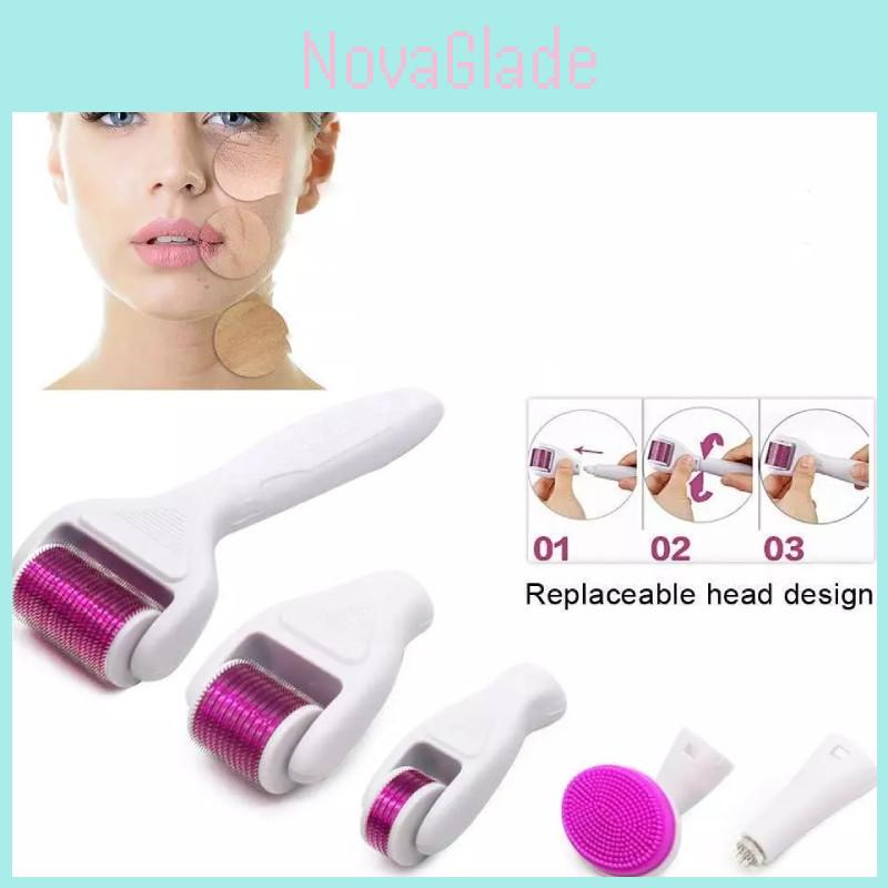 Versatile Drs4 4-in-1 Microneedle Set For Facial Care With Home Beauty Tools