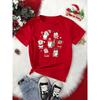 Christmas Print Women's Top Casual Short Sleeves Loose Comfortable T-Shirts Women’s